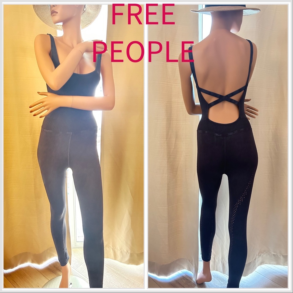 New Free People Good karma Onesie in “washed black” XS/S $98
